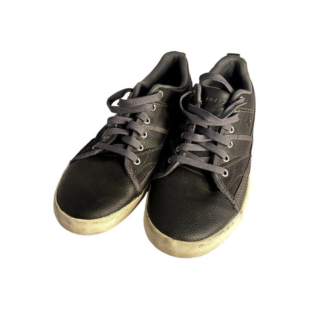 #8163 MENS SKETCHERS SIZE 10 SN62885 LEATHER UPPER